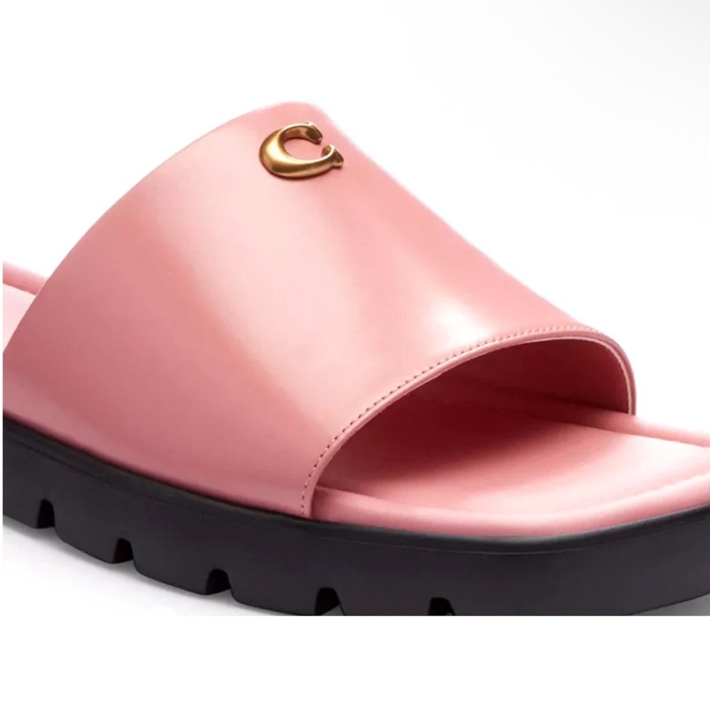 Coach Blush Pink Slide Sandals - Picture 2 of 6
